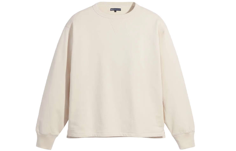 Levi's Solid Color Crewneck Cotton Sweatshirt Off-White A2137-0001