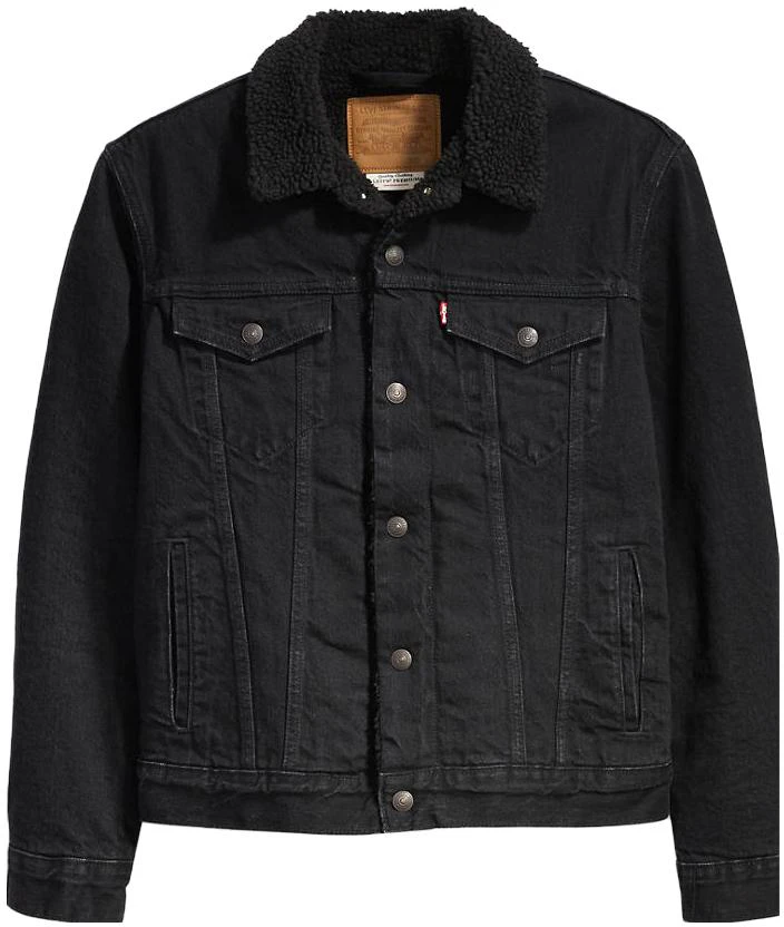 levi-s-solid-color-long-sleeve-button-up-jacket-with-chest-pocket-black-16365-0100