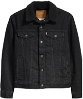 Levi's Solid Color Long Sleeve Button-Up Jacket with Chest Pocket Black 16365-0100 Levi's Solid Color Long Sleeve Button-Up Jacket with Chest Pocket Black 16365-0100