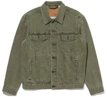 Levi's Solid Color Single-Breasted Slim-Fit Green Jacket 72334-0415 Levi's Solid Color Single-Breasted Slim-Fit Green Jacket 72334-0415