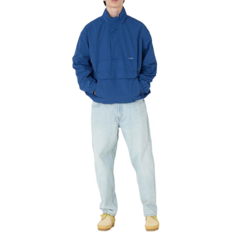 Levi's Solid Half-Zip High Collar Long Sleeve Jacket - Blue A7200-0002 圖 4