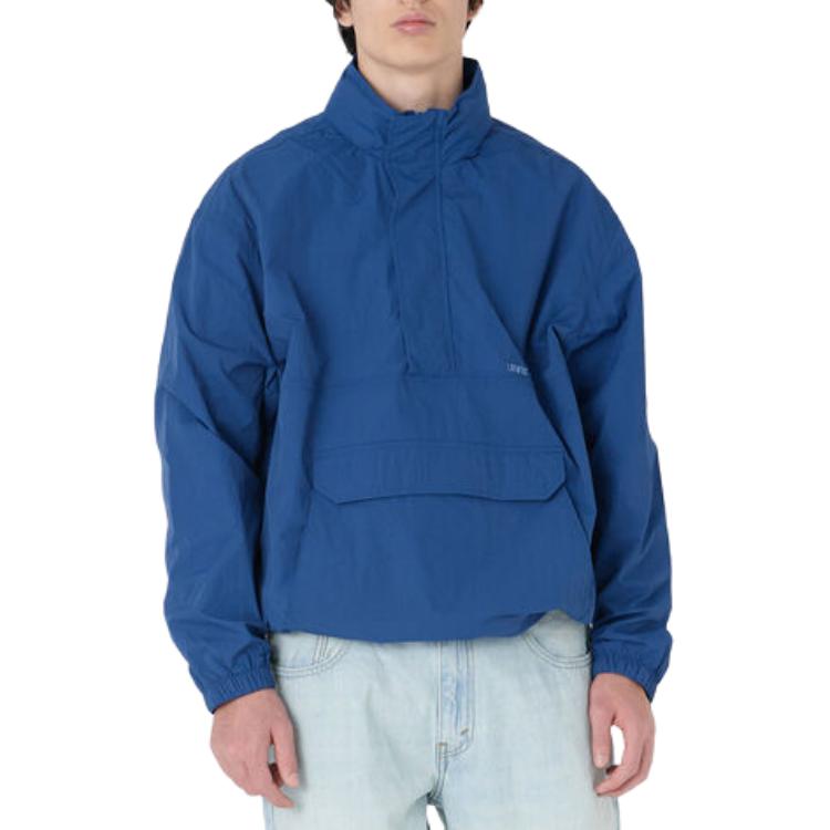 Levi's Solid Half-Zip High Collar Long Sleeve Jacket - Blue A7200-0002 圖 7