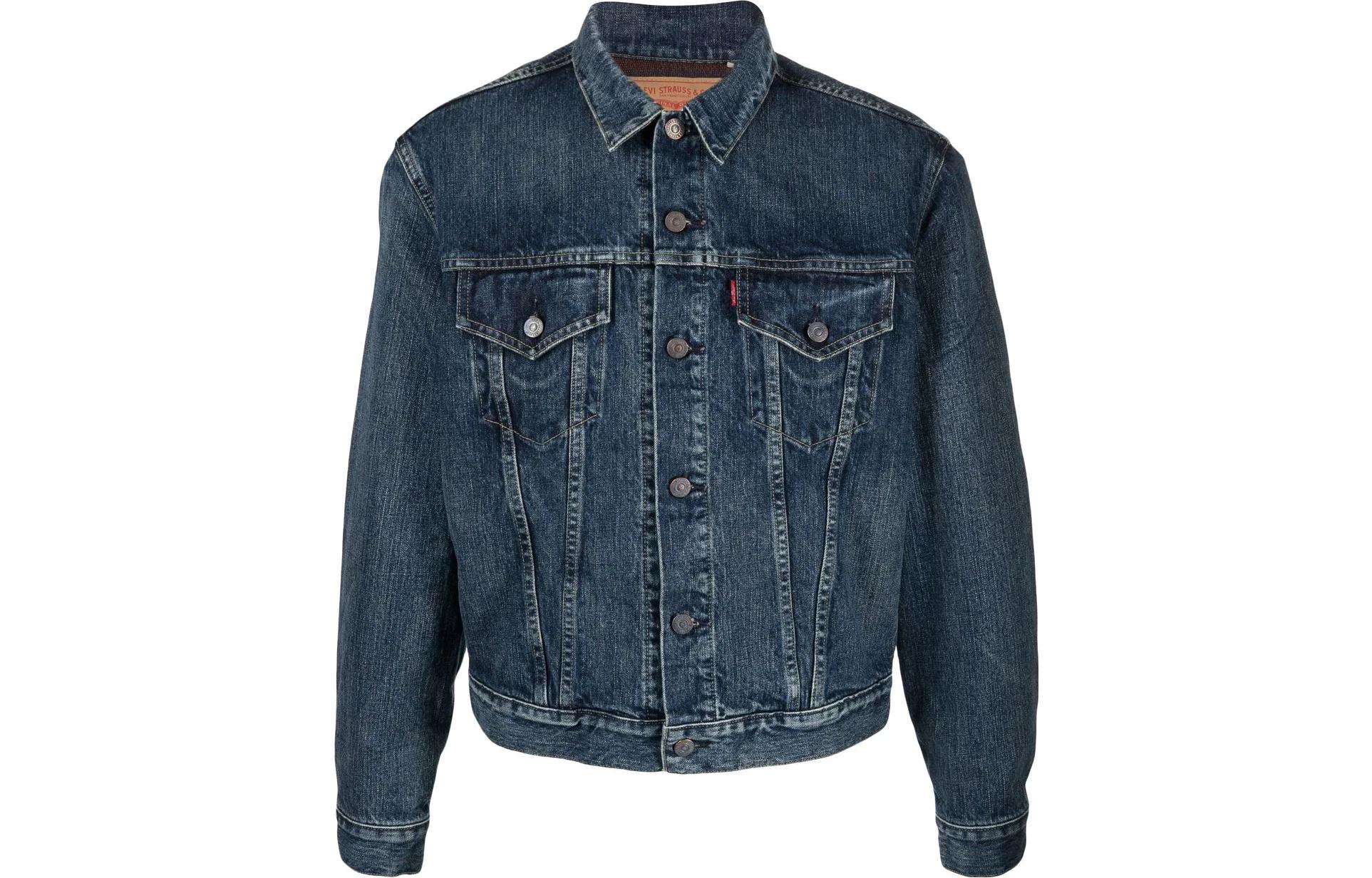 Levi's Solid Long-Sleeve Blue Denim Jacket for Men A3017