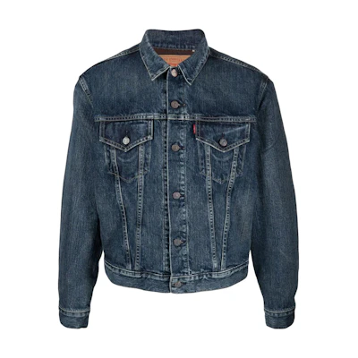 Levi's Solid Long-Sleeve Blue Denim Jacket for Men A3017