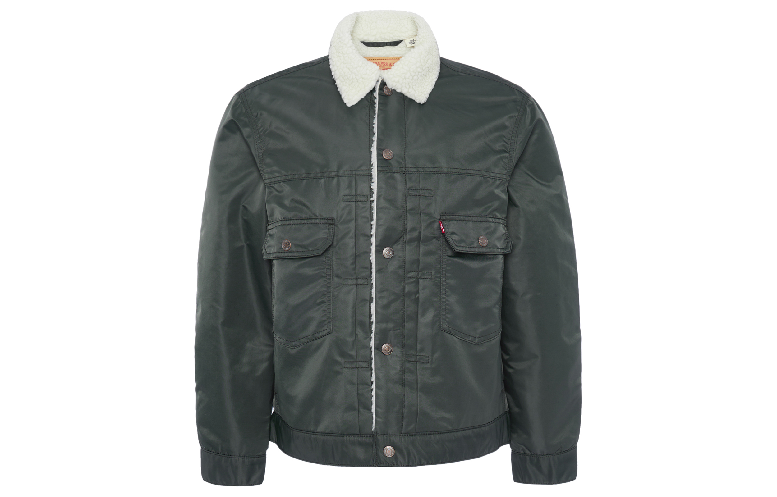 Levi's Solid Oversized Turn-down Collar Jacket Men’s Dark Green A3267-0001