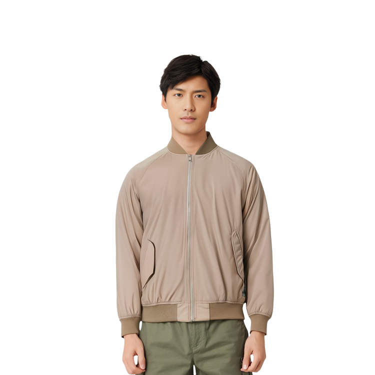 Sizing Levi''s 深卡其色纯色立领飞行夹克 A4418-0005