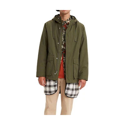 Levi's Solid Zip-Up Hoodie Forest Night Green A0702-0001
