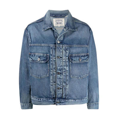 Levi's SS22 Blue Solid Single-Breasted Denim Jacket 21261-0020