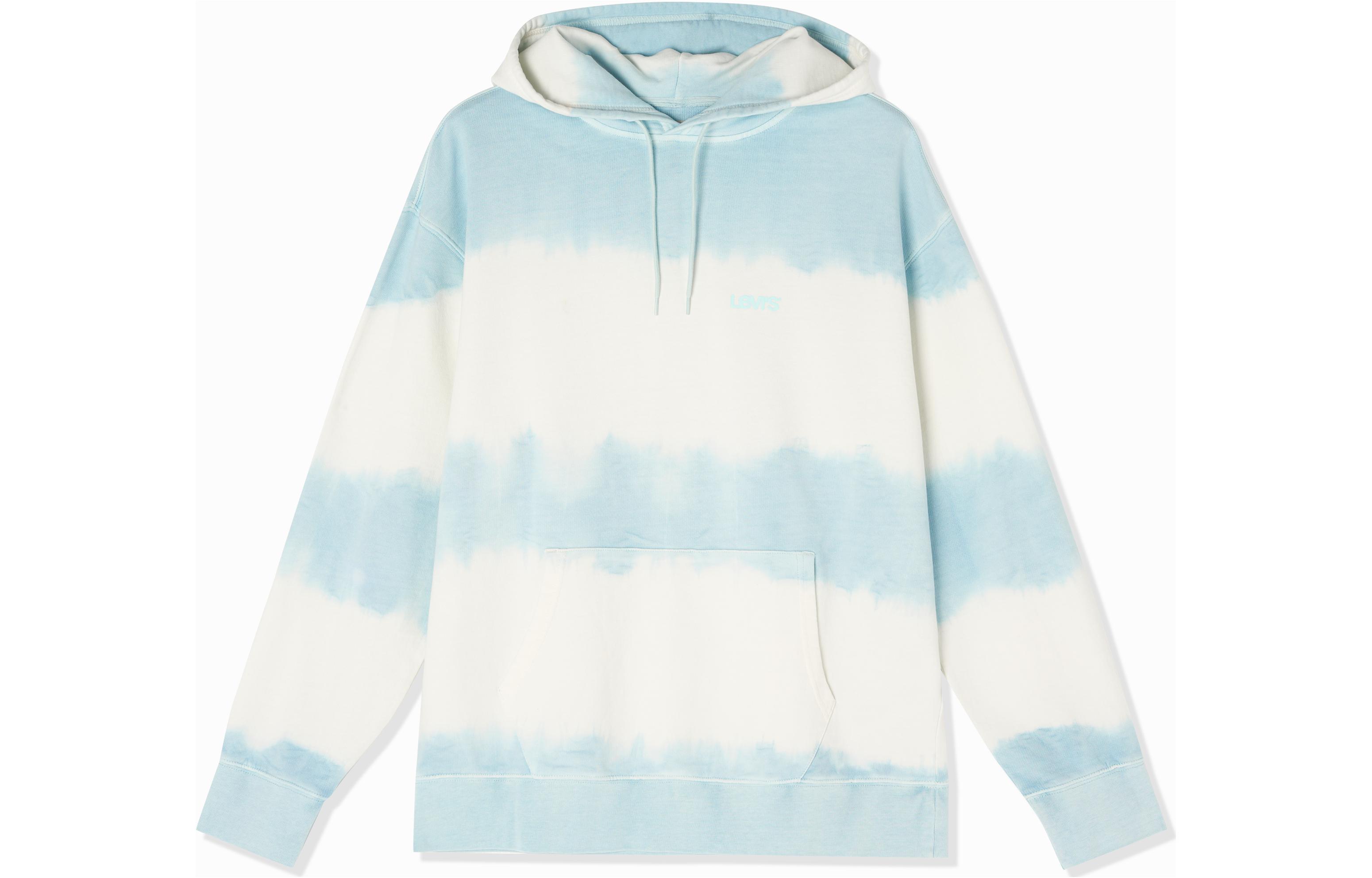 Levi's SS22 Blue Striped Loose Fit Pullover Hoodie A1971-0003