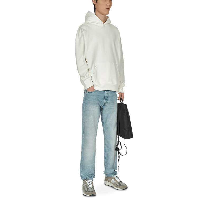 Levi's SS22 Simple Solid White Hoodie Long Sleeve A2198-0000 圖 4
