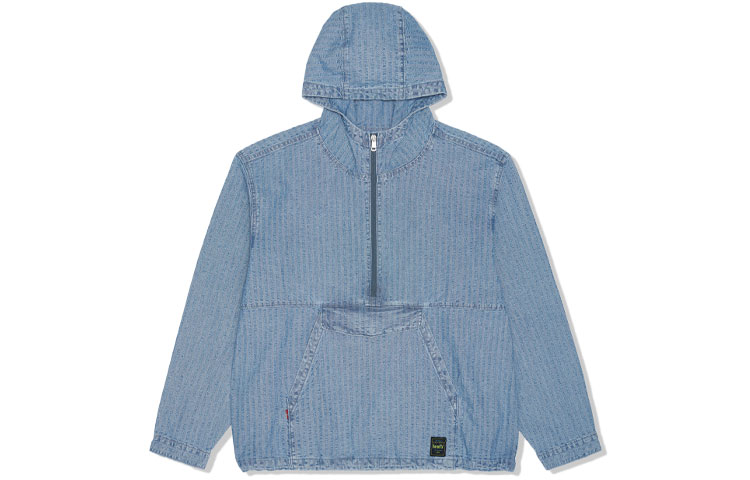 Levi's SS22 Striped Half-Zip Hoodie Blue A2040-0000