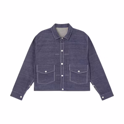 Levi's SS23 Blue Denim Workwear Jacket with Double Pockets A4395-0000