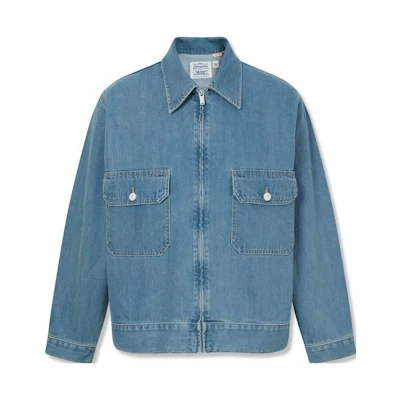 Levi's SS23 Midnight Blue Plain Trucker Denim Jacket Blue A2195-0004