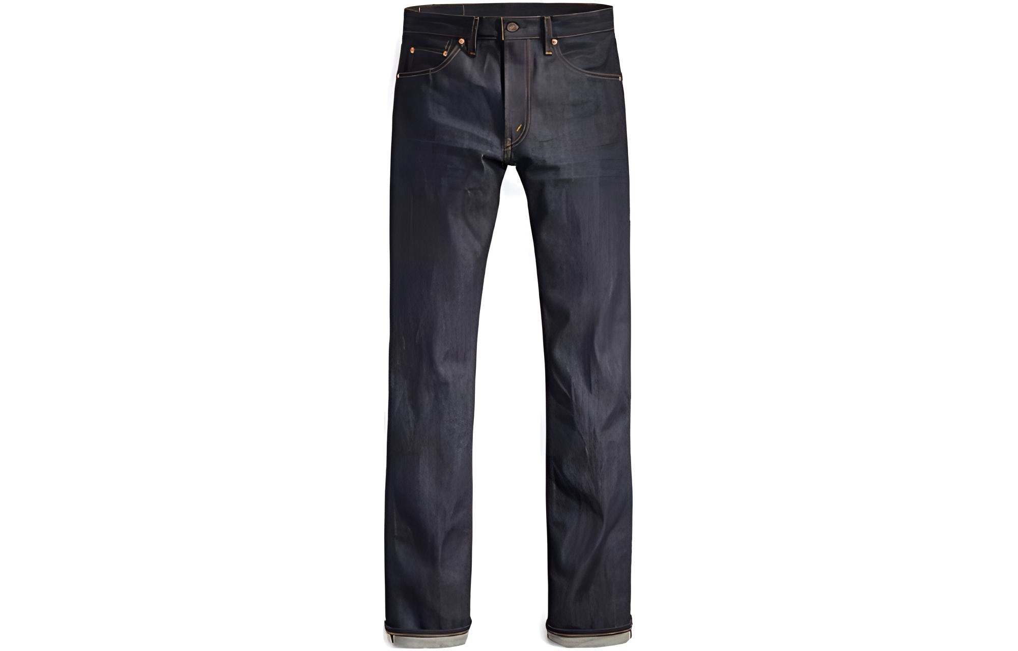 Levi's SS23 Plain Zipper Straight-leg Jeans Men’s Deep Blue 67505-0130