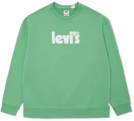 levi-s-ss-23-pullover-sweatshirt-green-with-letter-logo-print-38712-0051