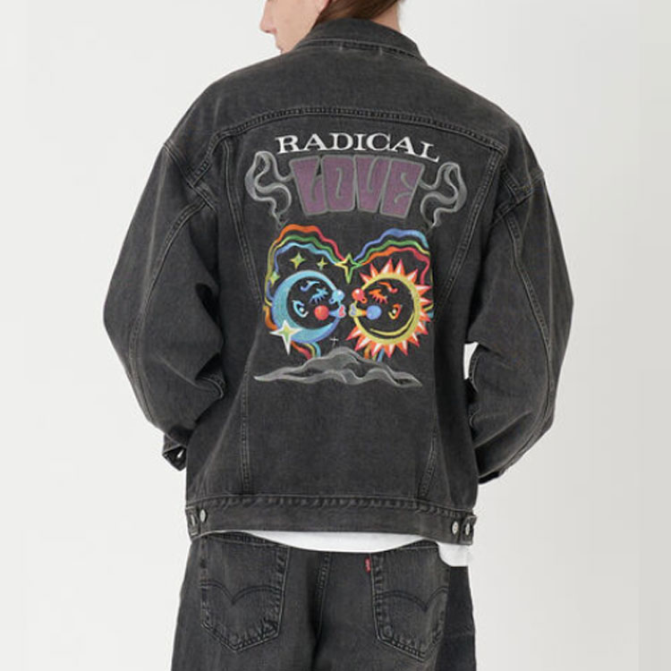 Purchase 李维斯 SS23 彩虹刺绣男士休闲宽松夹克. A0054-0002