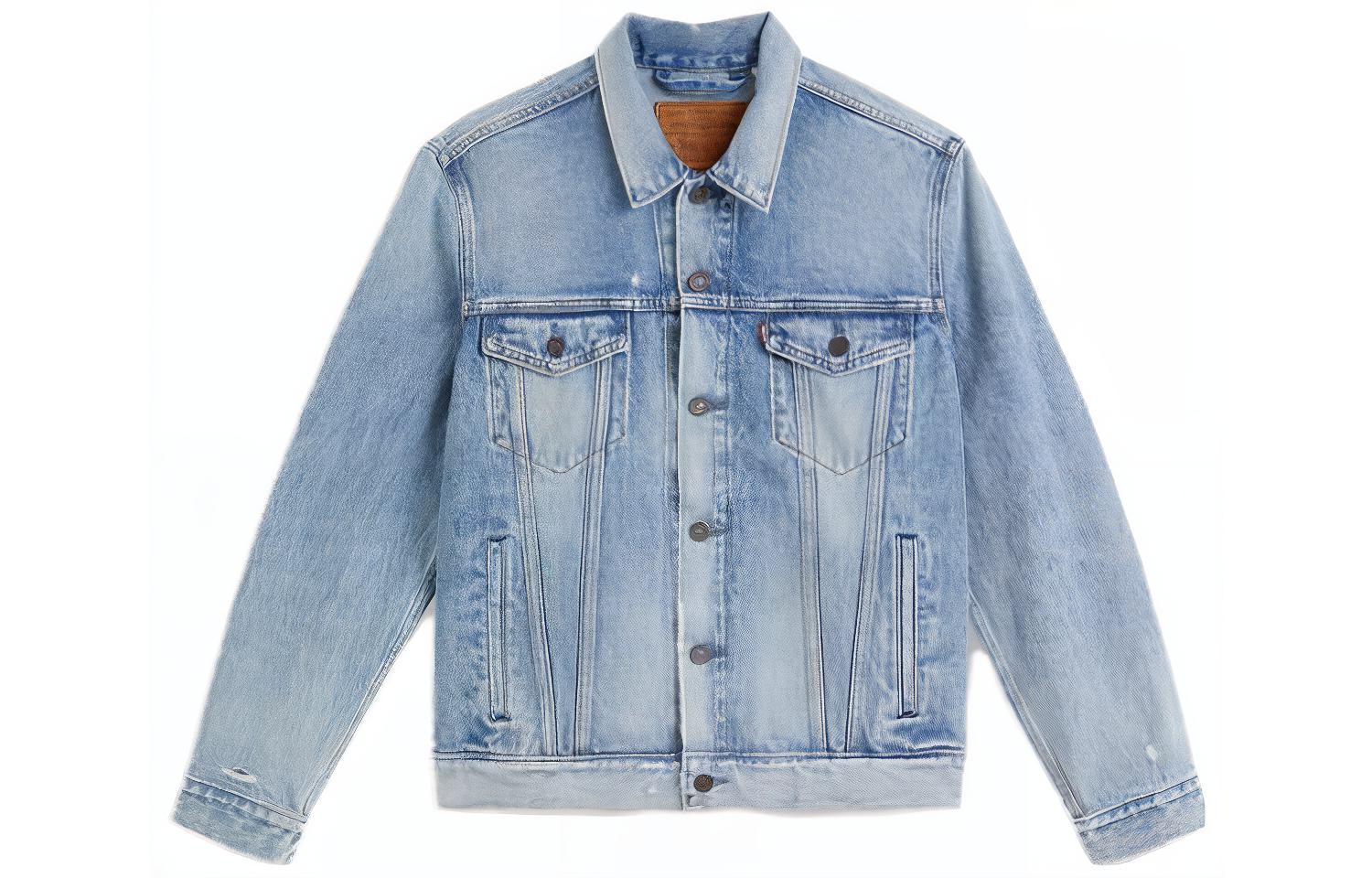 Levi's SS23 Solid Color Button Jacket Men Light Indigo Blue 72334-0628
