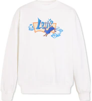 Levi's SS23 White Pullover Sweatshirt with Bunny Logo Embroidery for Men. A5414-0002 Levi's SS23 White Pullover Sweatshirt with Bunny Logo Embroidery for Men. A5414-0002