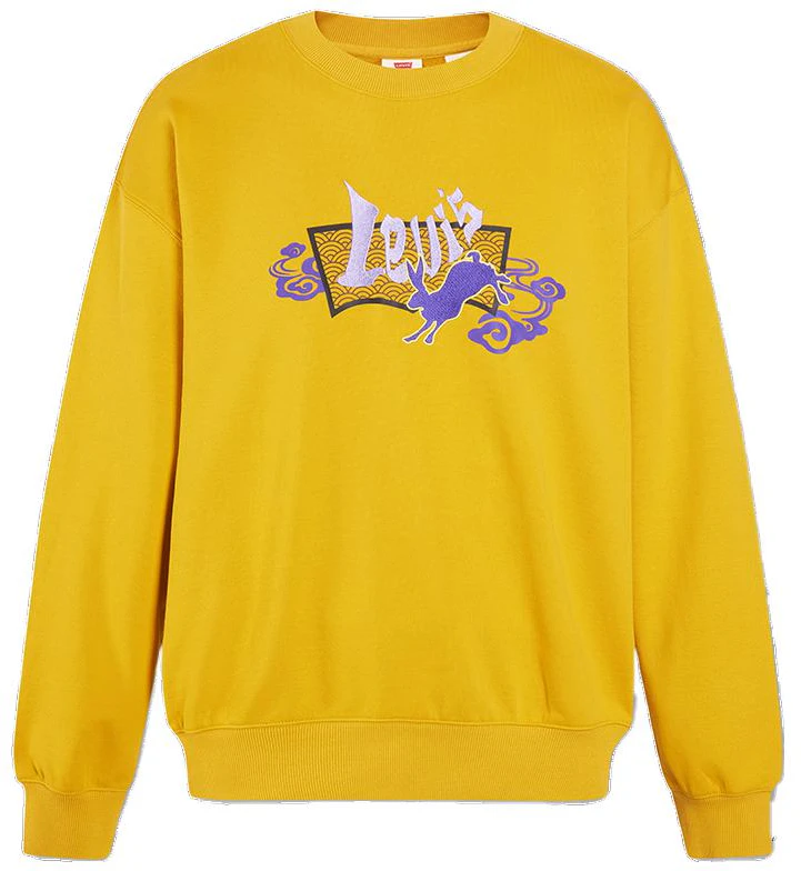 levi-s-ss-23-yellow-crewneck-sweatshirt-with-bunny-logo-embroidery-a5414-0003