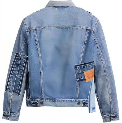 Levi''s SS24 Jaket Denim Unisex Patchwork Terhad 501® Biru 72334-0708 Lookbook Levi''s SS24 Jaket Denim Unisex Patchwork Terhad 501® Biru 72334-0708