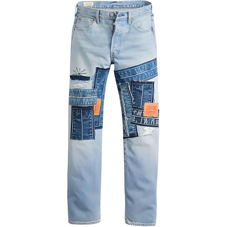 Levi's SS24 501® Day Limited Straight Jeans Unisex with Two-Horse Patch - Blue 00501-3556