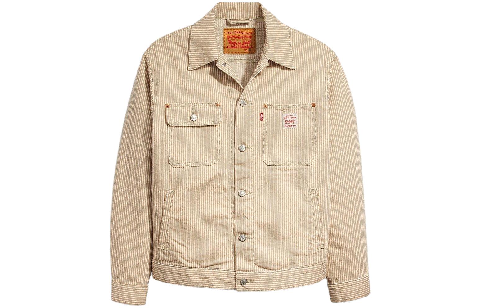 Levi's Sunrise Trucker Jacket Khaki Single-Breasted Workwear Jacket A4820-0010