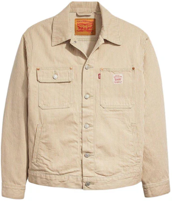 Levi's Sunrise Trucker Jacket Khaki Single-Breasted Workwear Jacket A4820-0010 Order Levi's Sunrise Trucker Jacket Khaki Single-Breasted Workwear Jacket A4820-0010