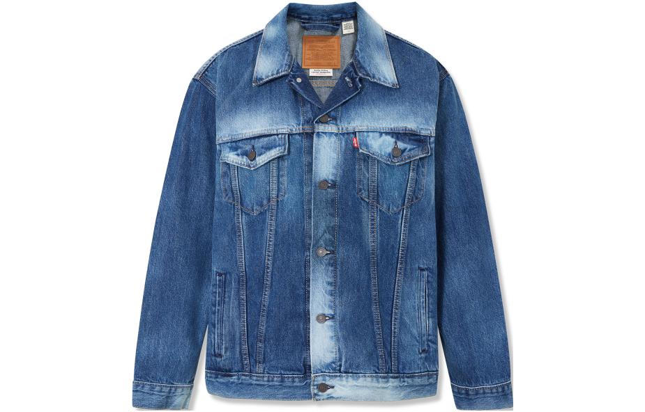 Levi's Washed Denim Jacket in Blue with Single-Breasted Design A5782-0007