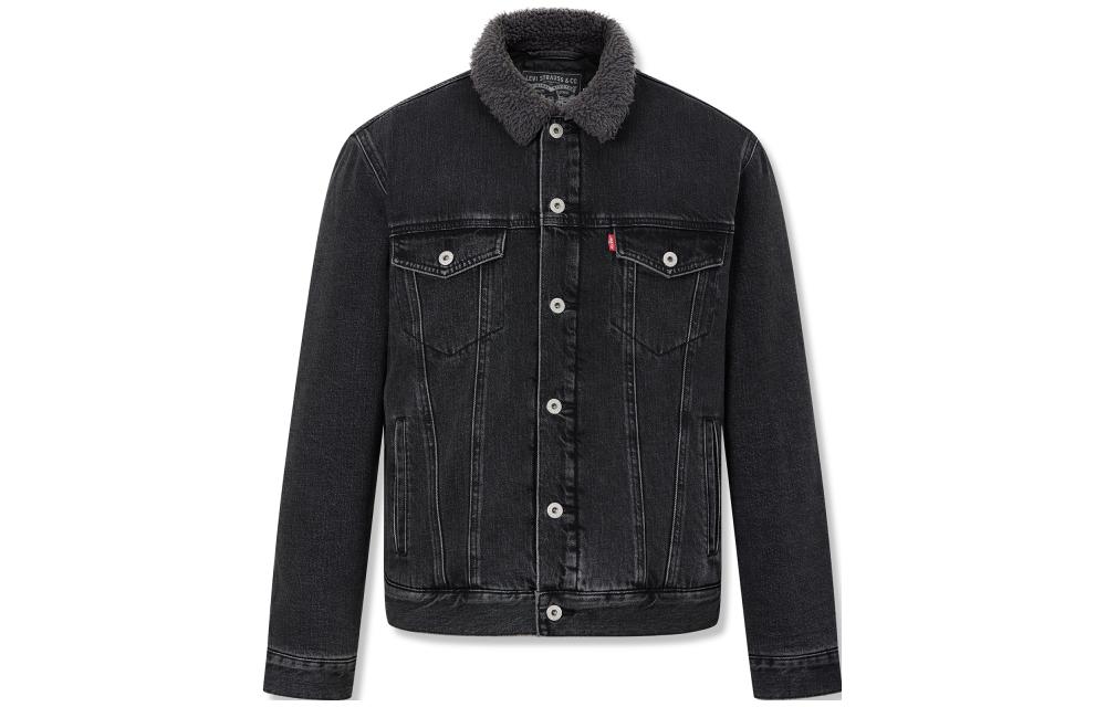 Levi's Washed Oversized Pocket Denim Jacket Men BLACK A8410-0000