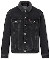 Levi's Washed Oversized Pocket Denim Jacket Men BLACK A8410-0000 Levi's Washed Oversized Pocket Denim Jacket Men BLACK A8410-0000