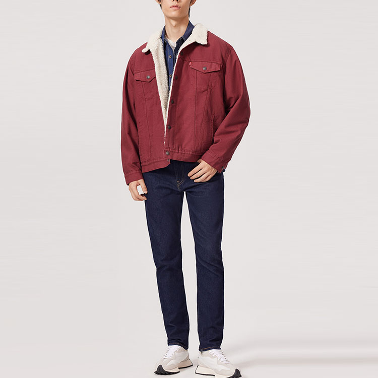 Shop Levi's Washed Vintage Red Trucker Denim Jacket 16365-0188