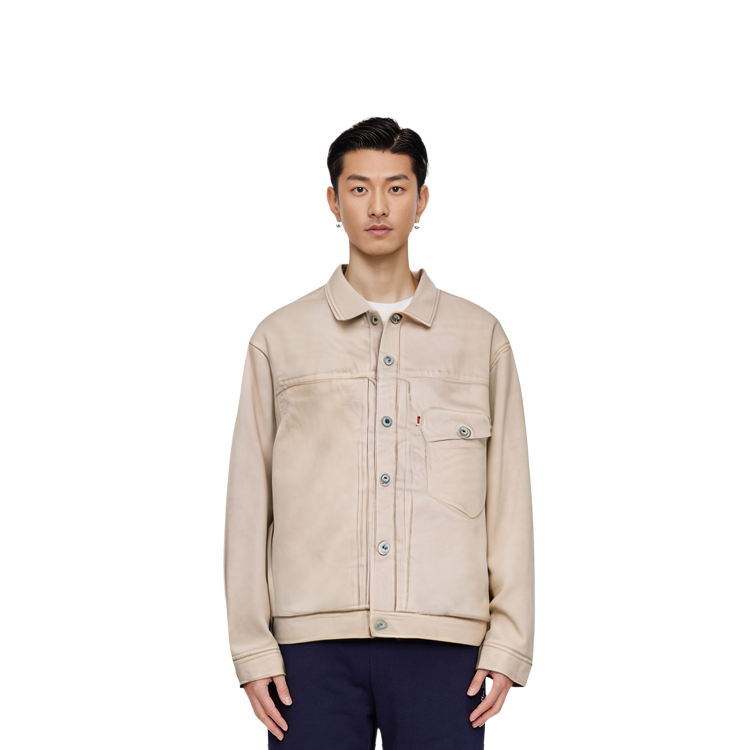 Shop 李维斯白色休闲牛仔夹克 A0123-0001