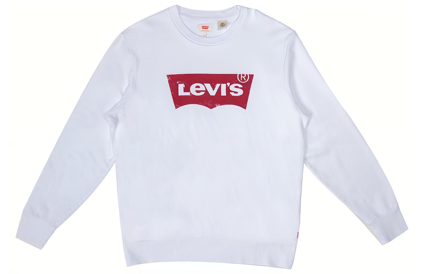 Levi's White Logo Graphic Crewneck Loose-Fit Sweatshirt 19492-0029