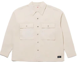 Levi's White Single-Breasted Collared Long-Sleeve Jacket A5721-0003 Levi's White Single-Breasted Collared Long-Sleeve Jacket A5721-0003