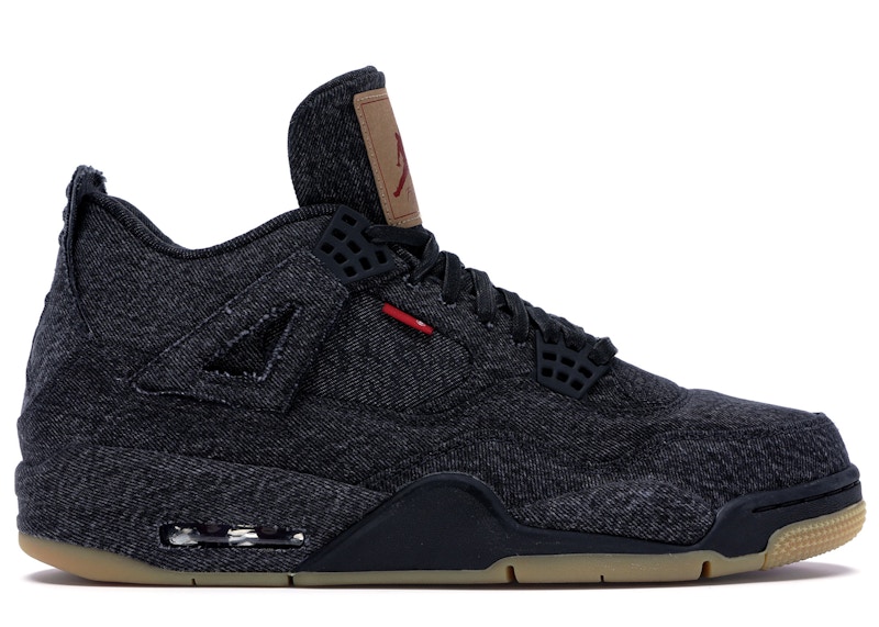 Levi's x Air Jordan 4 Retro 'Black Denim' (Blank Tag) AO2571-001-BT