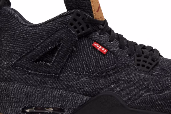 Levi's x Air Jordan 4 Retro 'Black Denim' (Blank Tag) AO2571-001 Order Levi's x Air Jordan 4 Retro 'Black Denim' (Blank Tag) AO2571-001