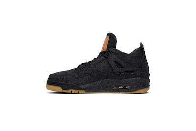 Levi's x Air Jordan 4 Retro 'Black Denim' (Levi's Tag)