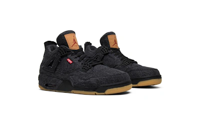 Levi's x Air Jordan 4 Retro 'Black Denim' (Levi's Tag)