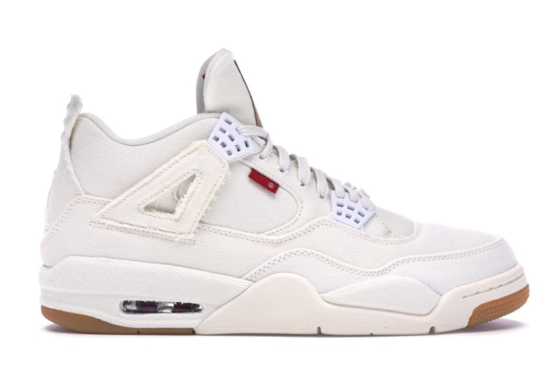 Levi's x Air Jordan 4 Retro 'White Denim' (Blank Tag) A02571-100