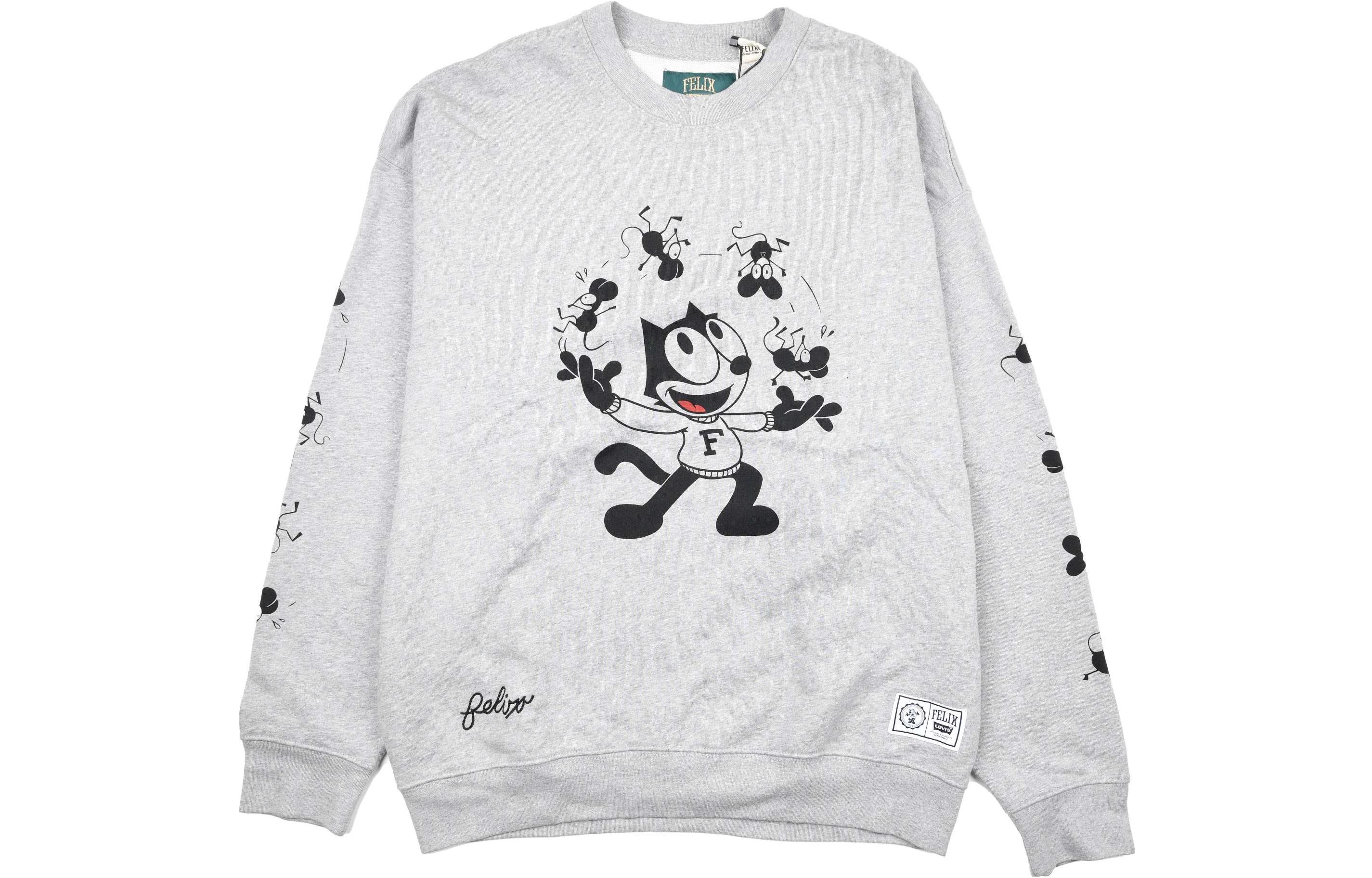 Levi's x Felix Cat Animal Print Crewneck Sweatshirt Grey - Edition A1245-0000