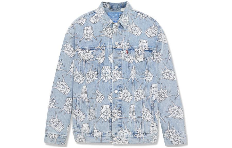 Levi's x Gundam SS24 Colorblock Anime Print Denim Jacket Light Blue () A7410-0000