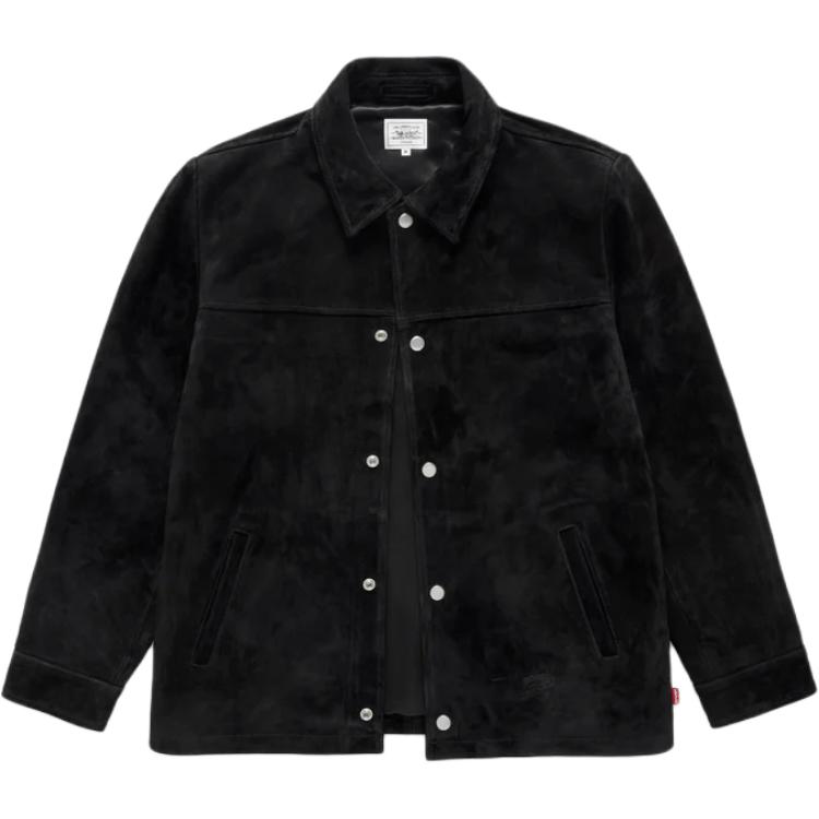 Levi's x JJJJound FW24 Black Suede Snap Button Unisex Jacket 0000Y-0000