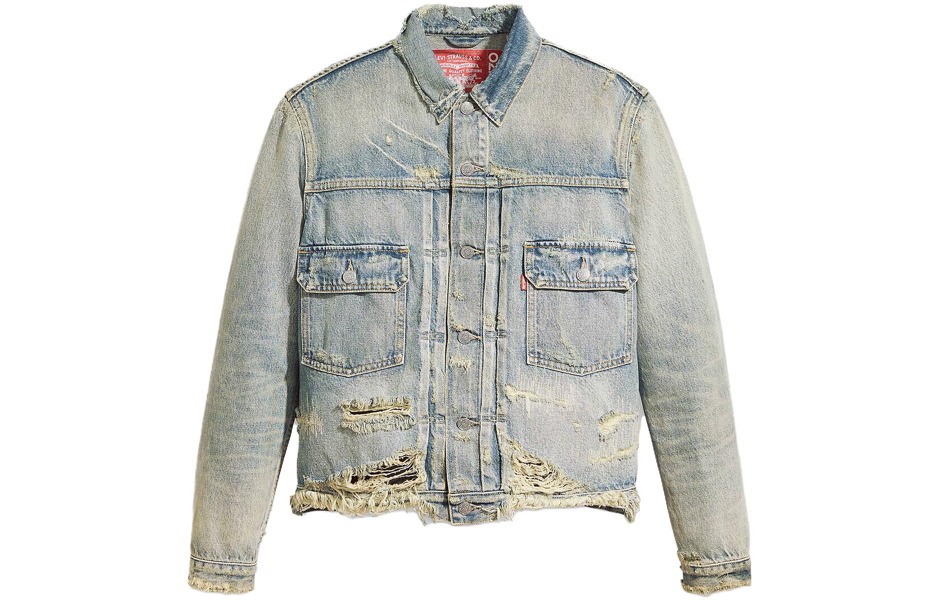 Levi's x KENZO FW23 Trucker Denim Jacket Unisex Light Indigo A6827-0000