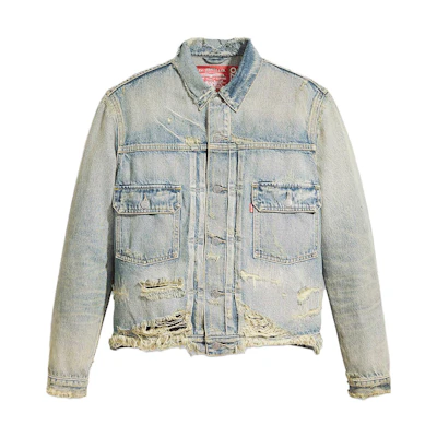Levi's KENZO FW23 Trucker Denim Jacket Unisex Light Indigo A6827-0000