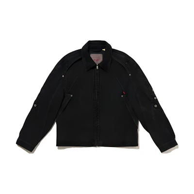 Levi's Kiko Kostadinov FW24 Black Vintage Zip Denim Jacket for Men 000GK0000