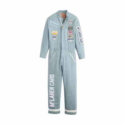 Levi's McLaren Racing SS24 Embroidered Zip-Up Racing Jacket Unisex Light Blue. A8995-0000