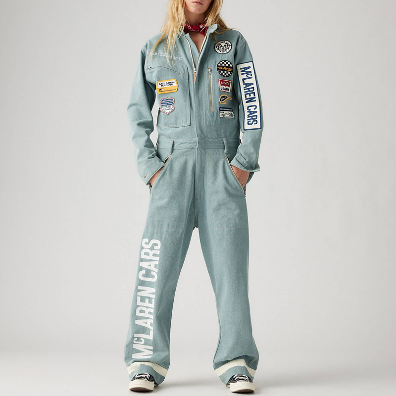 Purchase Levi''s x McLaren Racing Jaket Balap Unisex SS24 Bordir Zip-Up Biru Terang. A8995-0000