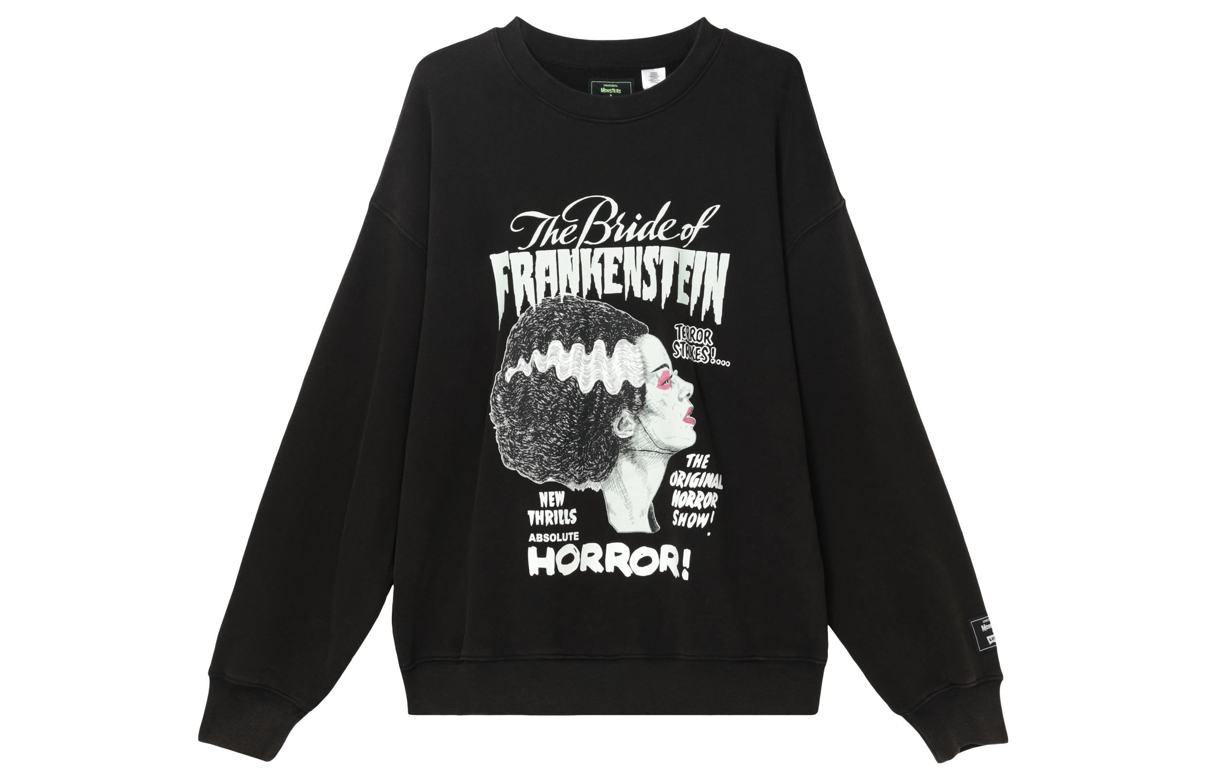 Levi's x Universal Monsters Graphic Crewneck Sweatshirt Unisex Black. A3691-0000