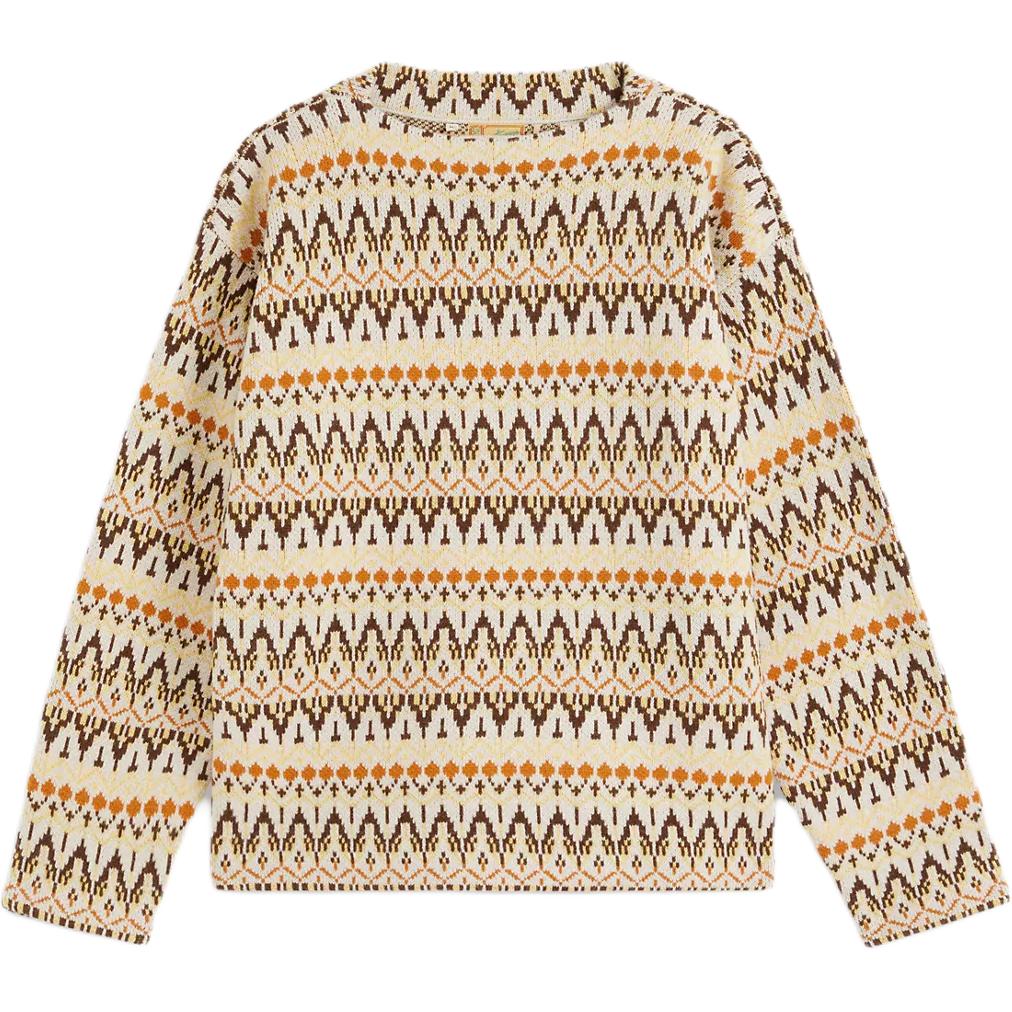 Levi's Yellow FW22 Patterned Knit Wool Pullover Sweater A3009-0000