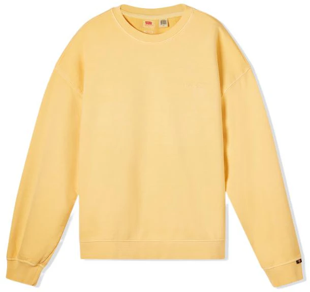 levi-s-yellow-solid-color-crewneck-long-sleeve-sweatshirt-a0717-0022